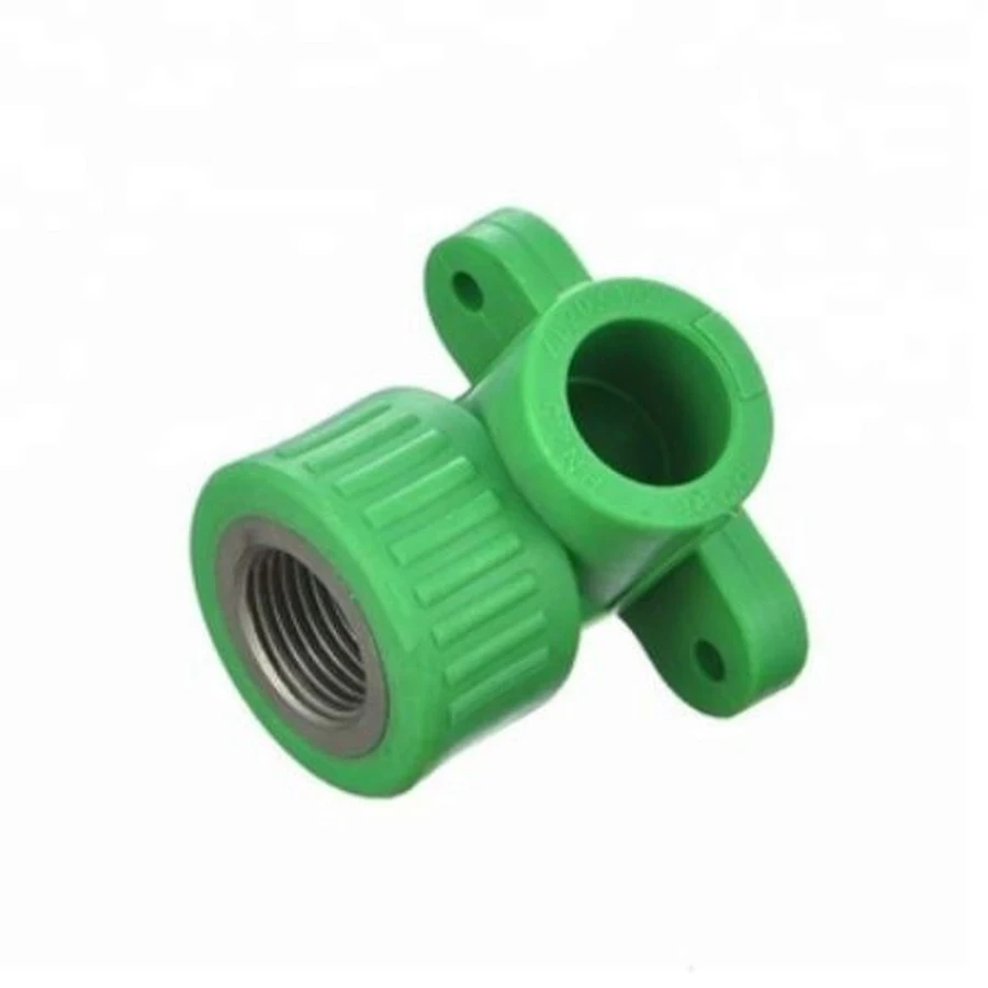 ITPF PPR Female Elbows with Disk | Wall-Plated 90° Brass-Threaded Transition Fittings | 20mm & 25mm Sizes | Secure Anchored Connectors for Sanitary Fixtures