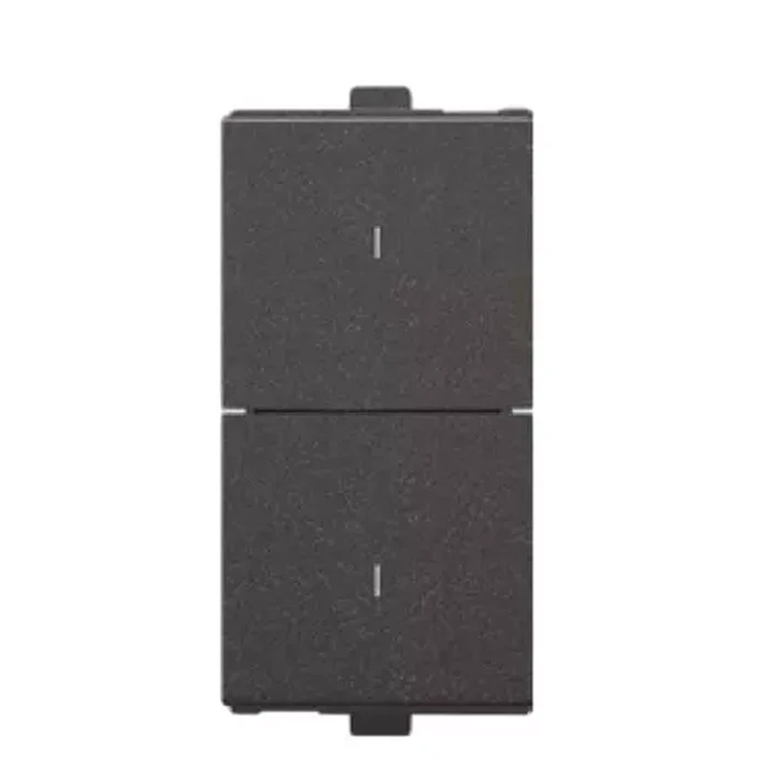 Anchor Penta Modular 6AX 2-Way Flat Switch | Model 65142B | Black Slim Logic | 100W SBL Load Capacity