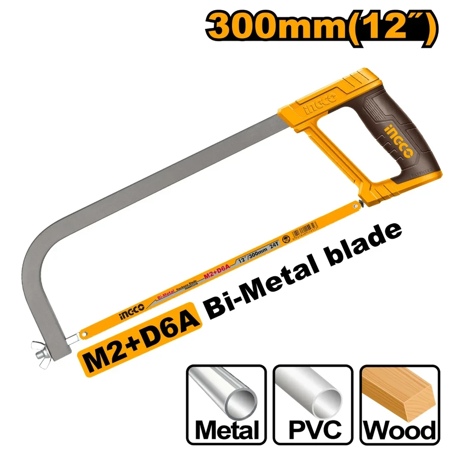 Professional Lightweight Hacksaw Frame | HHFS3068 | 12" (300mm) | Bi-Metal Performance