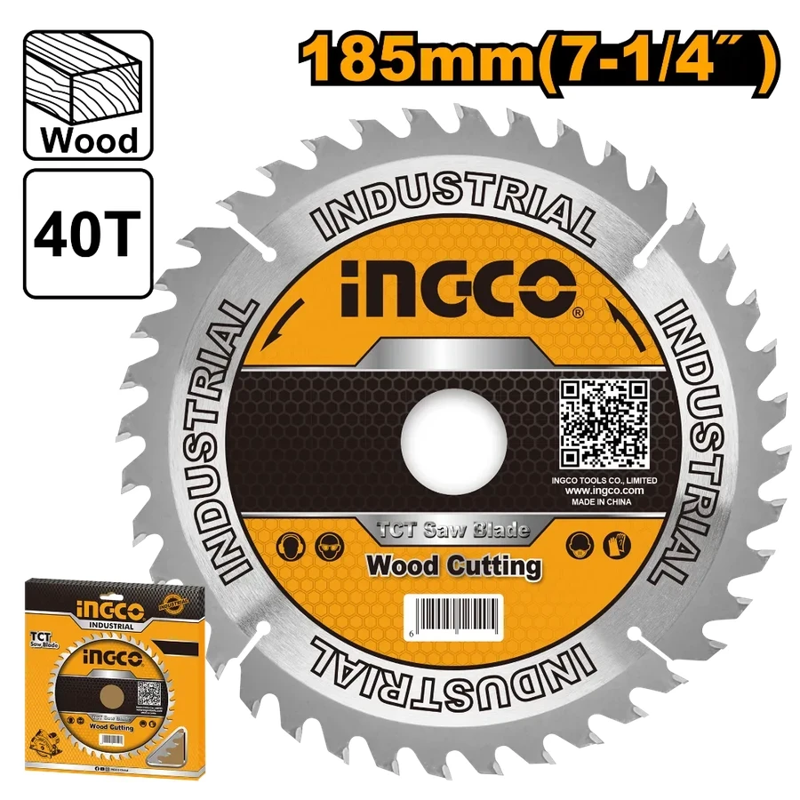 TCT Saw Blade for Wood | TSB118515 | 185mm (7-1/4") 40T Professional Grade