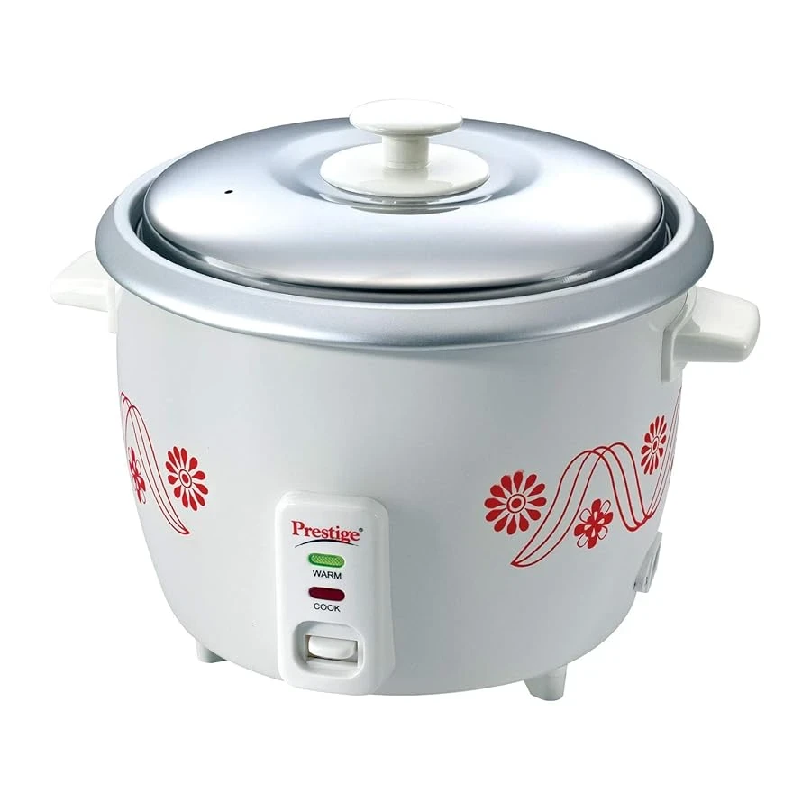 Prestige 41279 Rice Cooker PRWO 1.8 | 1.8 Liters (1kg) | 700W | Automatic Keep Warm | Stainless Steel Lid | White