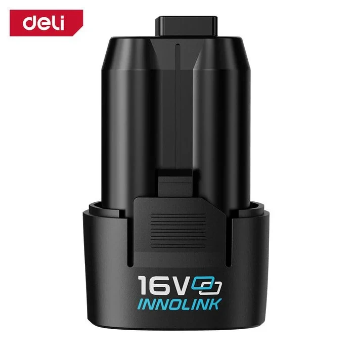 Deli Tools EDE-DC16A2 16V Lithium-Ion Power Pack | 2.0Ah High-Capacity Cordless Replacement Battery with Built-In Guard Protection | 16V Tool System Battery