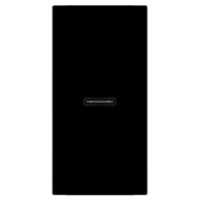 Panasonic Europa 1-Module 18W USB-C Power Delivery (PD) Charger | High-Speed Fast-Charging Type-C Wall Outlet in Designer Black | WIPM1443GB