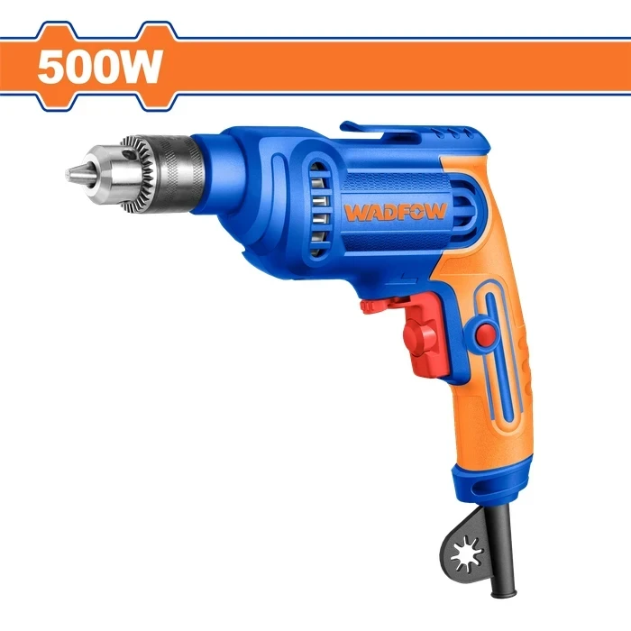 Wadfow 500W 10mm Electric Drill with Variable Speed Control & Forward/Reverse Switch | 220-240V ~ 0-3200rpm Corded Rotary Power Tool | WED15501