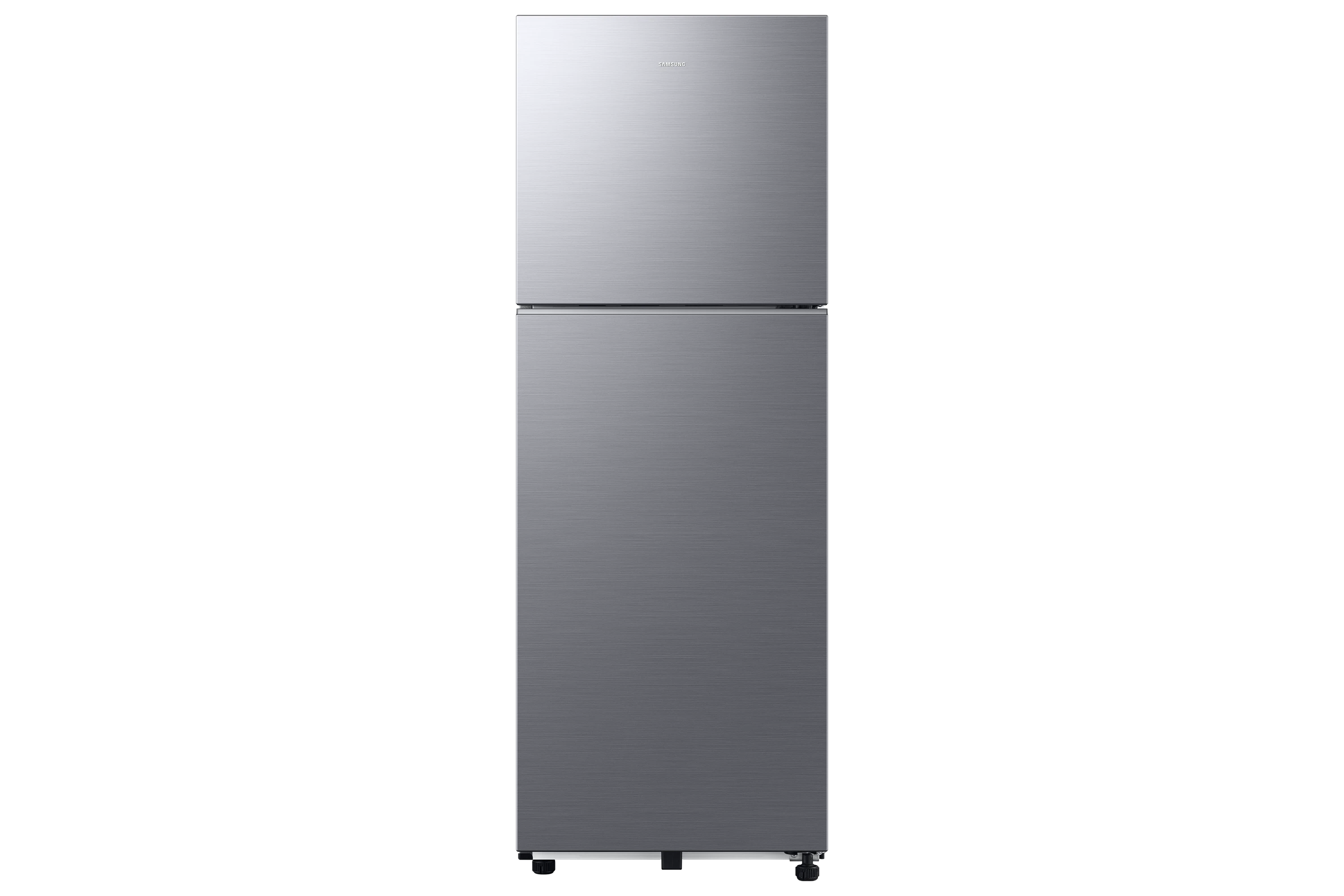 Samsung 253L Double Door Refrigerator | 236L Net Capacity Top Mount Freezer | Digital Inverter Compressor & Frost-Free Mono Cooling | Toughened Glass Shelves | Refined Inox | RT40H28WNQIM