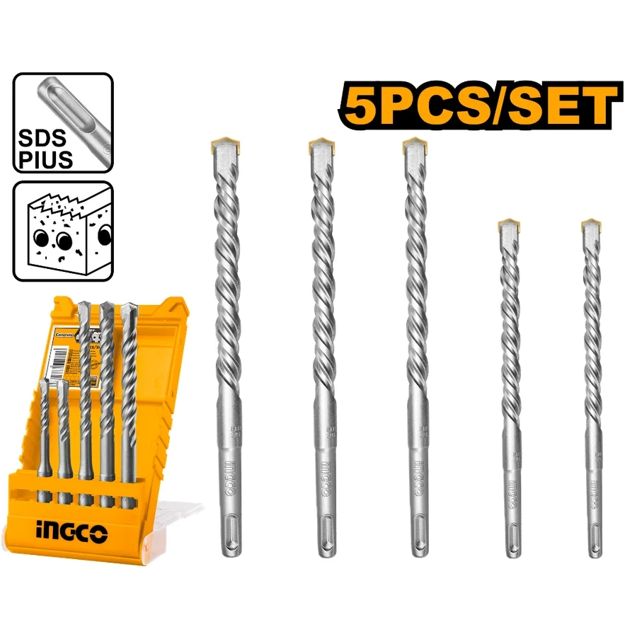 SDS Plus Hammer Drill Bit Set | AKD2052 | 5 Pcs High-Performance Set