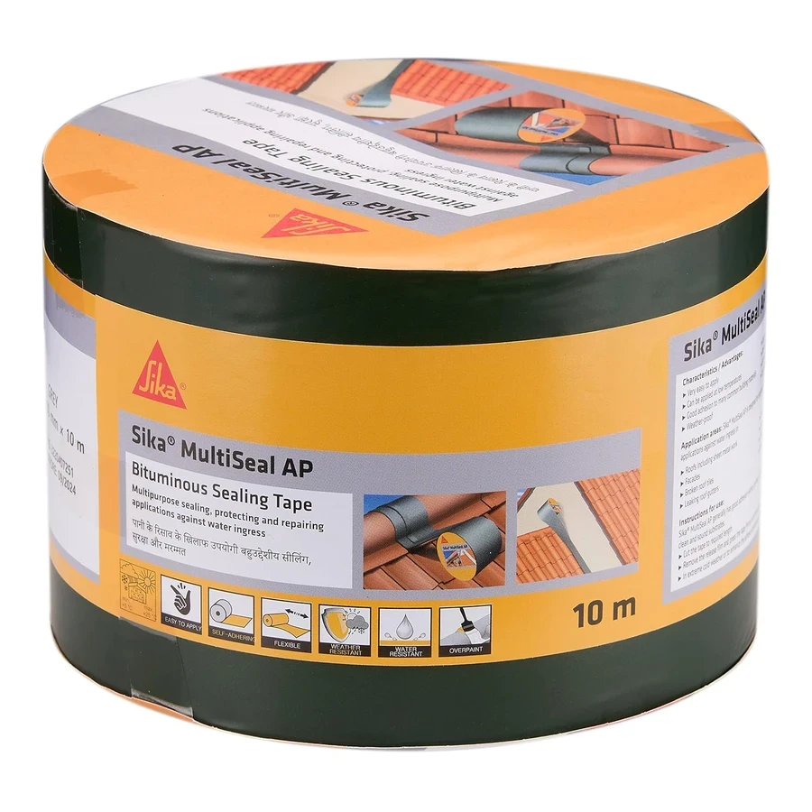 Sika Multiseal AP Self Adhesive Sealing Tape 10m x 100mm 724826 | Bituminous Waterproof Repair | Multi Surface Compatibility | Grey