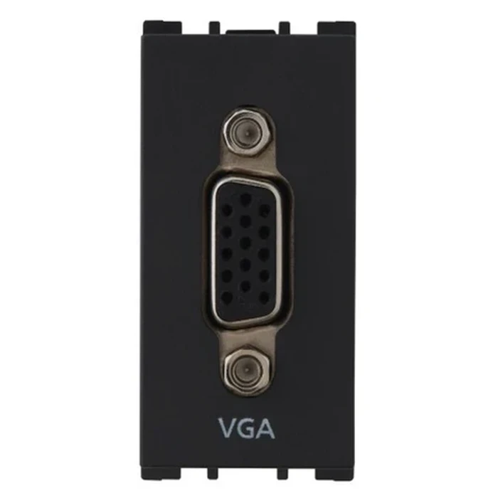 Panasonic Vision / Europa 1-Module Modular Projector Socket | High-Resolution AV & Presentation Display Wall Port in Premium Black | WIPM2311GB