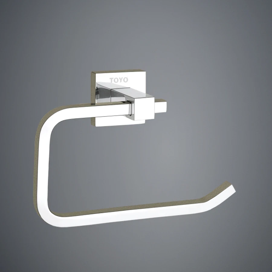 TOYO 11208 Square Series Paper Holder - 56 Grade Full Brass, Die-Forged, High Grade Chrome Finish