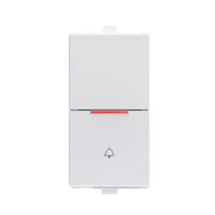 Anchor Penta Modular 6A Bell Push Switch | Model 65143 | Thin Slim Flat Logic | 1 Lakh Operations Durability