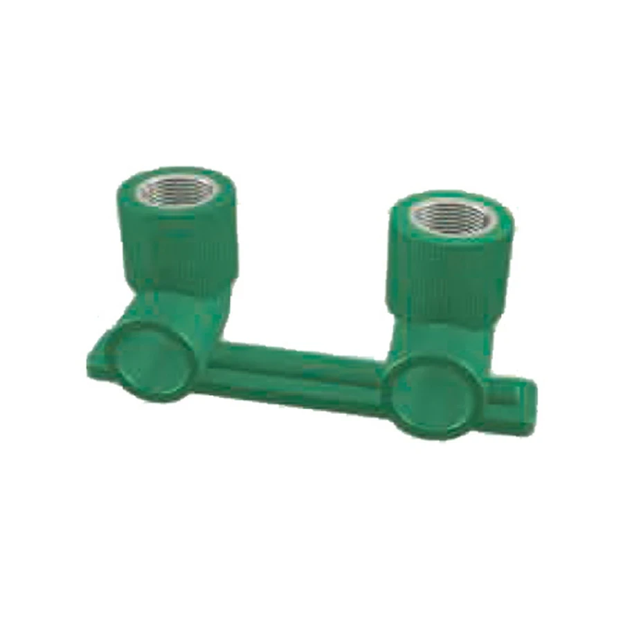 ITPF PPR Double Female Elbows | Twin Brass-Threaded Transition Fittings | 20mm & 25mm Sizes | Precise Manifold Connectors for Shower Mixers and Dual-Tap Systems