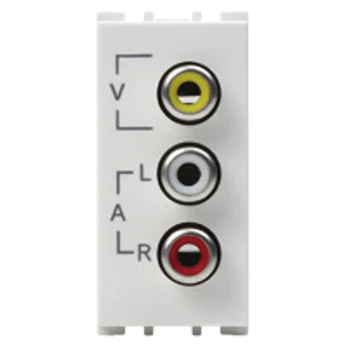 Panasonic 1M Modular Audio Video (RCA) Socket | Flame-Retardant Polycarbonate | WIPM 4822
