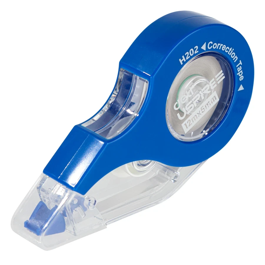 Deli Correction Tape EH20201 - Extra Long 12 Meter Length, 5mm Width, Film-Based Instant Dry Application for Professional and Academic Use