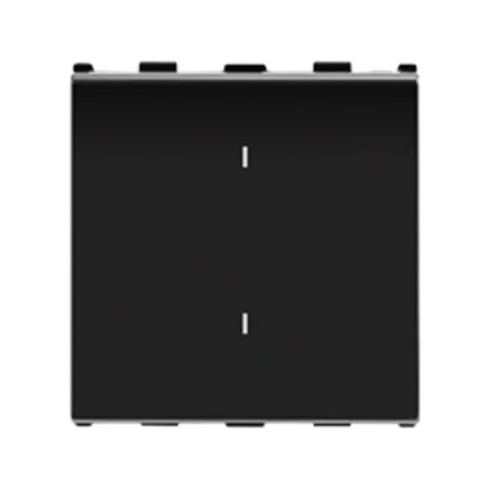 Panasonic Europa 10AX 2-Way 2-Module Wide Rocker Switch | Heavy-Duty Dual-Control Large Surface Light Switch in Designer Black | WIPM5022GB