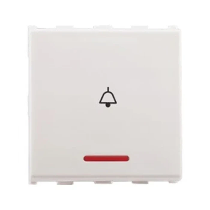 Panasonic 10A 2M Bell Push Switch with Indicator | Flame-Retardant Polycarbonate | WIPM51219