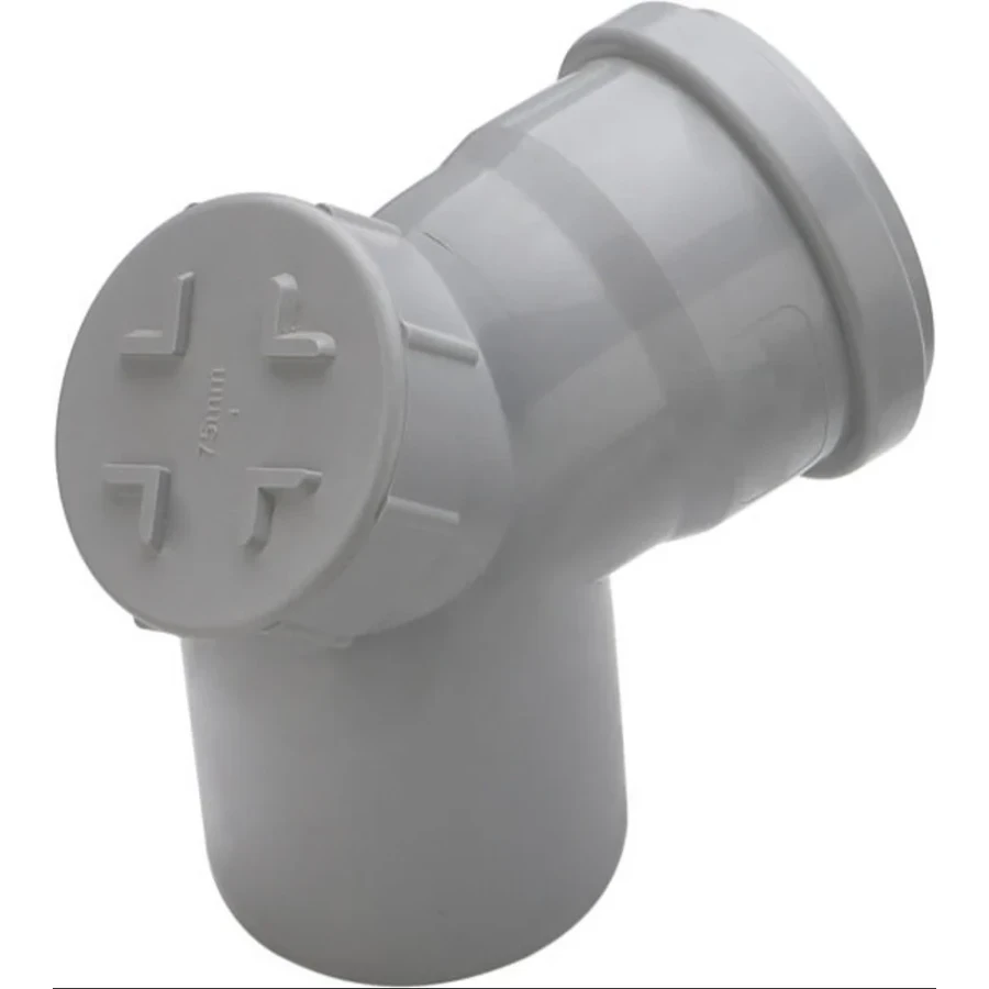 ITPF uPVC 87.5 Degree Door Bends | Inspection Access Directional Fittings | 75mm to 160mm Range | Chemical Resistant & UV-Stabilized Solvent Weld Connectors with Threaded Port