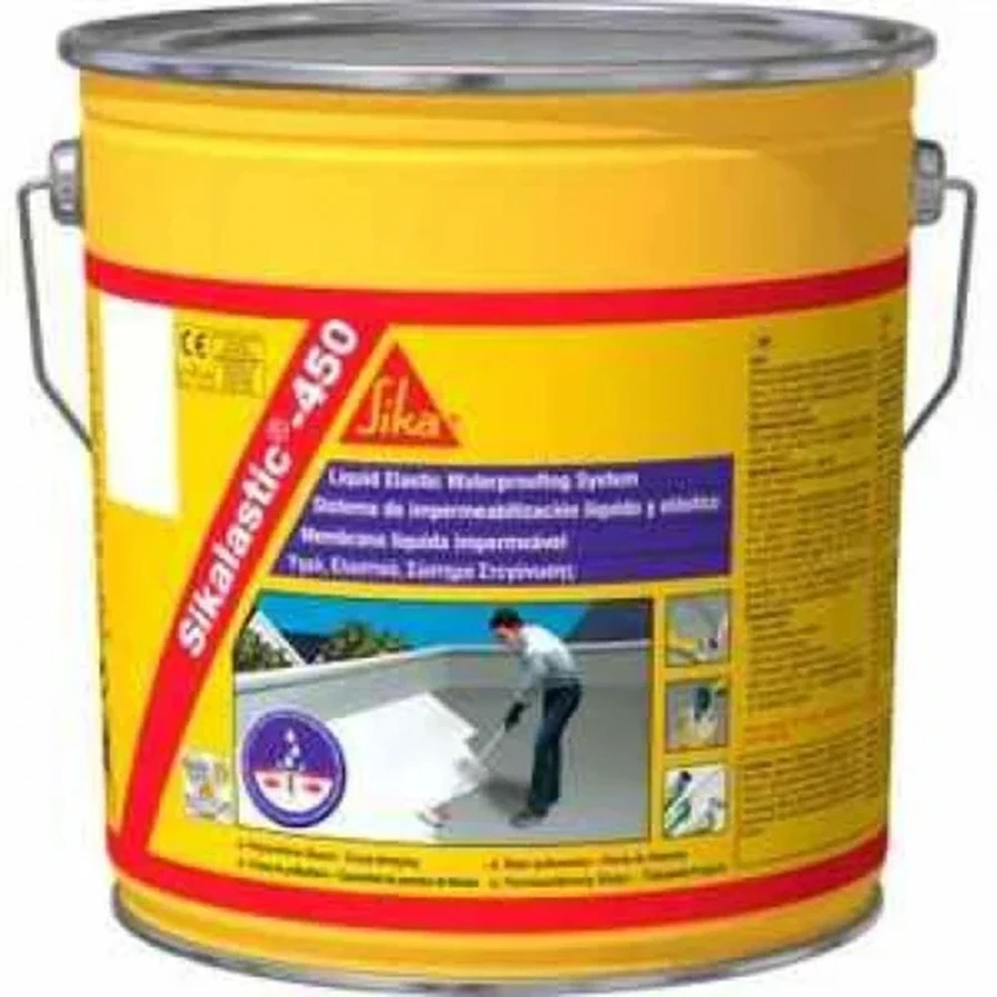 Sika Sikalastic 450 (I) Water Based Liquid Applied Membrane 20Kg | Waterproofing Coating | Seamless Moisture Barrier | Bucket