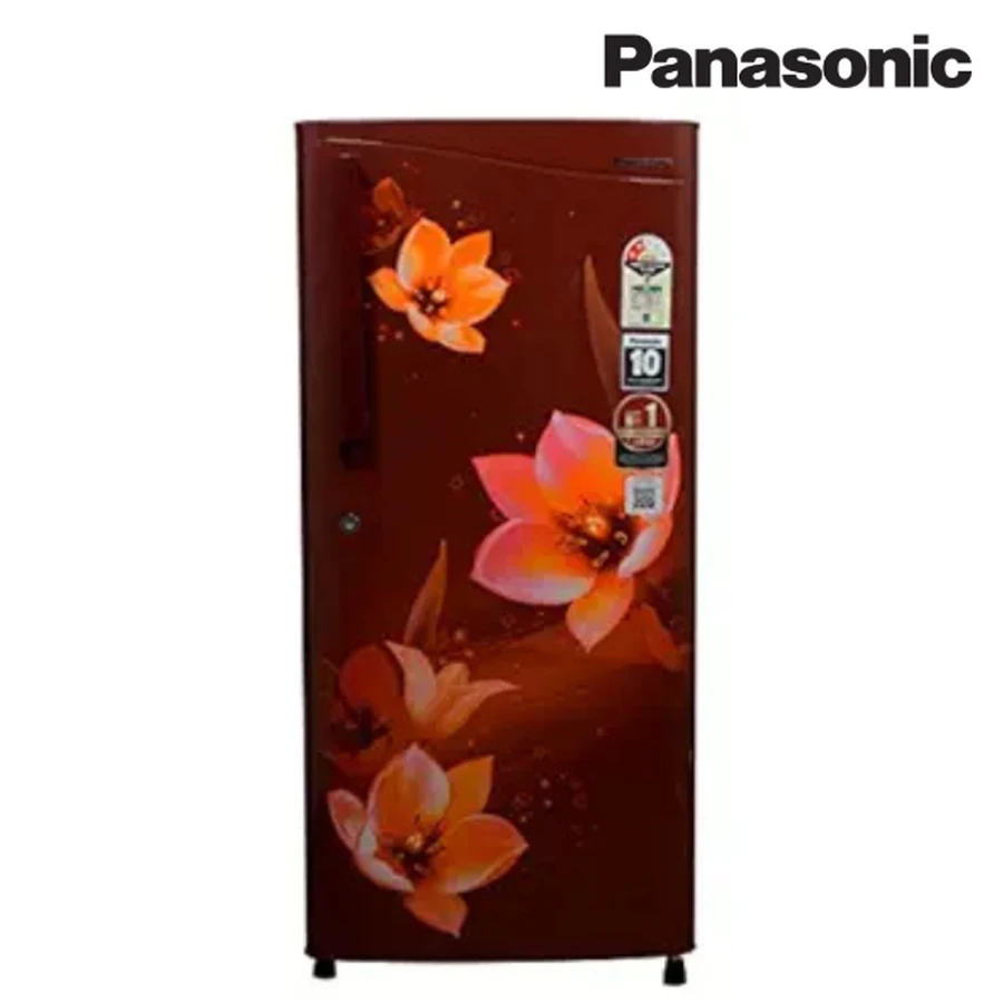 Panasonic NR-A222BFRX 215L Single Door Refrigerator | Smart Cooling Technology | Stabilizer Free Operation | Becky Flower Wine Finish
