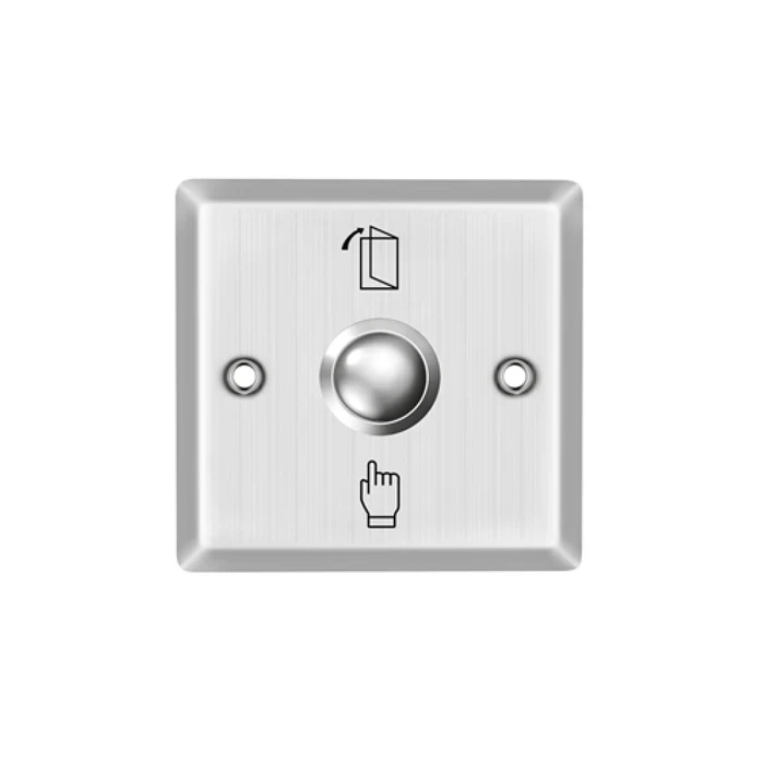 UNV OEP-GM5 Metal Exit Button | 86x86mm Stainless Steel Casing | Uniview Premium Heavy-Duty Brushed Push-to-Exit Switch for Access Control Systems