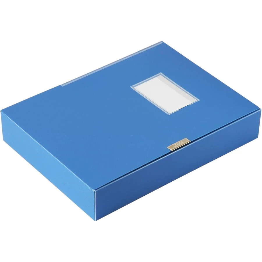 Deli A4 Paper File Box E5606 - Blue, Modern, Strong Construction, Easy-to-Carry & Reusable Filing