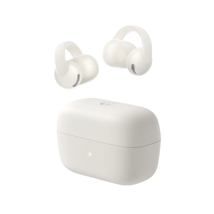 Anker Soundcore C50i Open-Ear Clip-On Wireless Earbuds | Breathable FlexiClip Titanium Fit, 12mm Bass Drivers & AI Clear Calls in Minimalist White