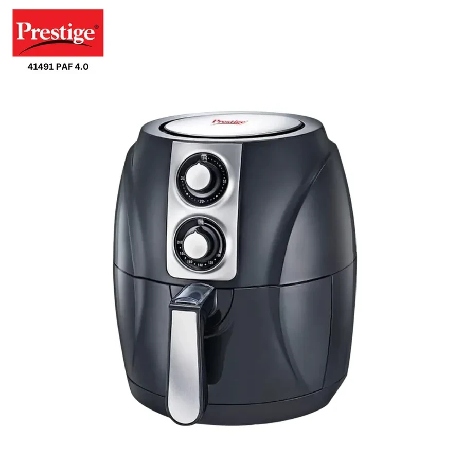 Prestige 41491 PAF 4.0 1400W Air Fryer | 4.5 Litre Large Capacity | 8 Cooking Menus | 80-200°C Temperature Range | Black