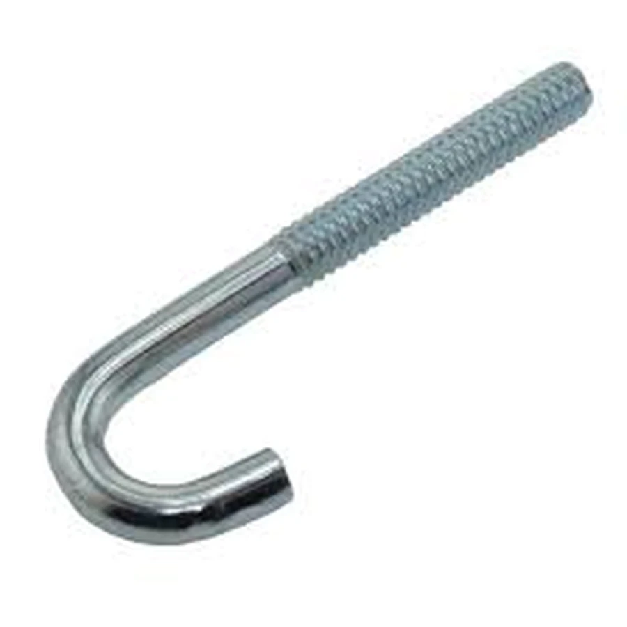 Galvanized Steel J-Hooks for Roofing | 4" to 12" Lengths | Heavy-Duty Threaded Fasteners for CGI Sheet and Structural Purlin Mounting