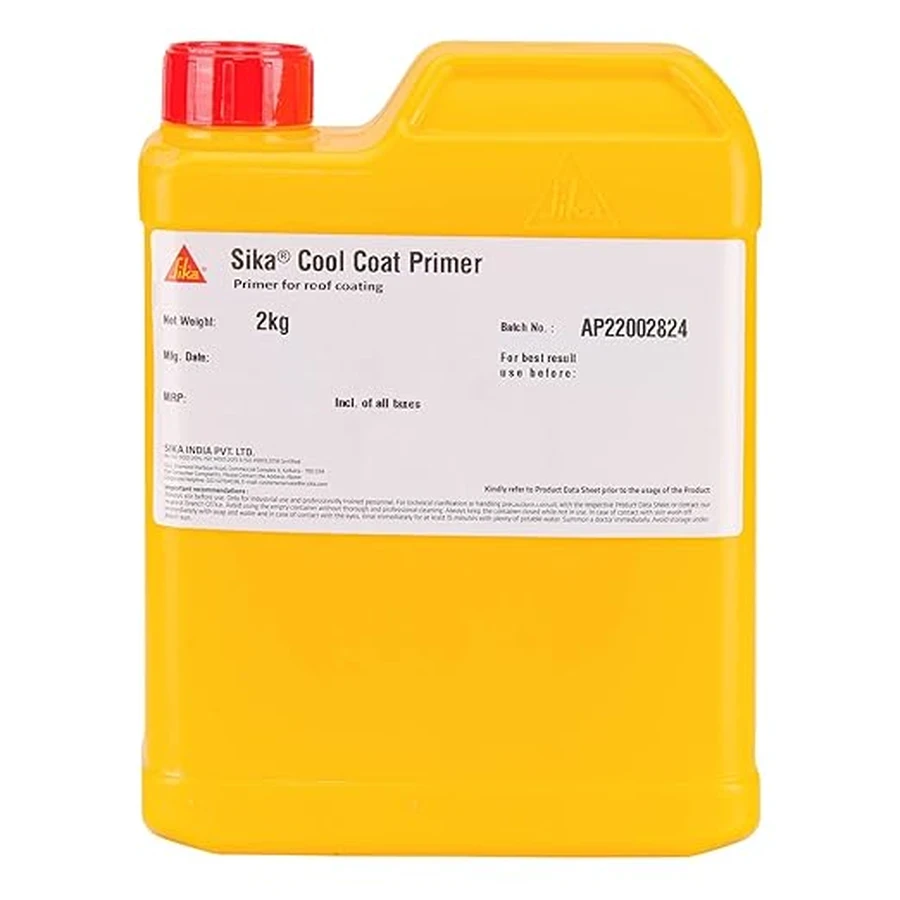 Sika CoolCoat Primer | 2Kg | Acrylic Co-Polymer Waterproof Primer | Efflorescence Resistant White Matte Finish