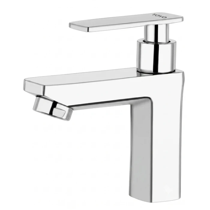 Toyo Pillar Cock with Ergonomic Brass Handle | Solid Brass Deck-Mounted Single Water Basin Tap | AQ-51906