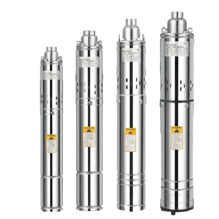 Shiva QGD Rocket Submersible Pump (0.5 HP & 1.0 HP) | High-Pressure Stainless Steel Narrow Borewell Water Pump with Copper Motor & Thermal Protection
