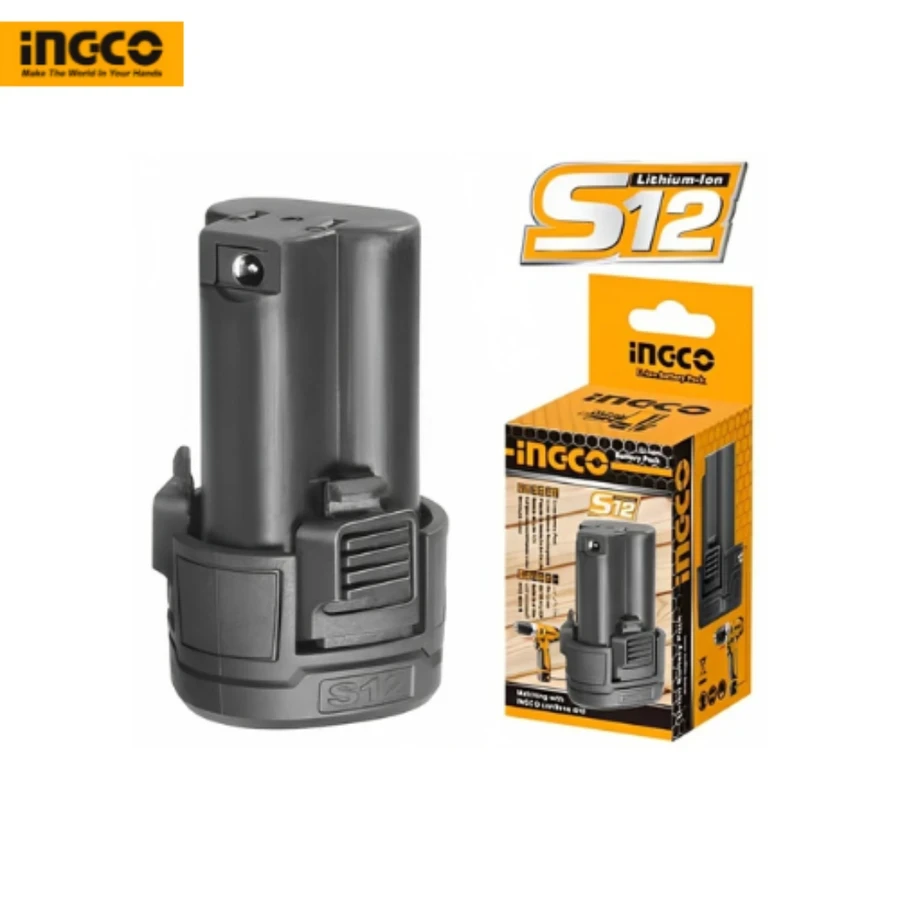 INGCO S12 Lithium-Ion Battery Pack | 12V 1.5Ah | One Battery Fits All S12 Tools | FBLI12152