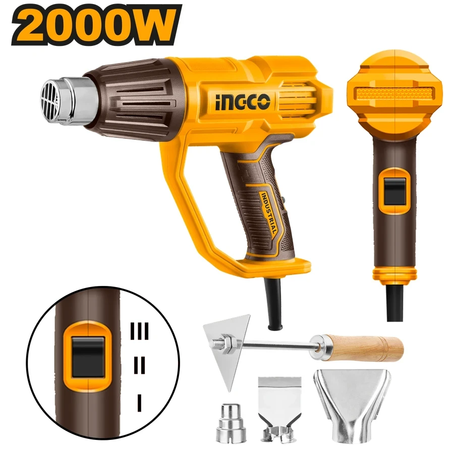 Heat Gun | HG200078 | 2000W | Professional 3-Stage Thermal Control