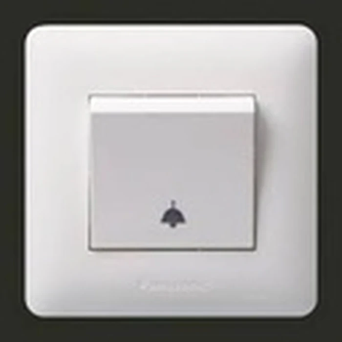 Panasonic WDBA5511-N 1-Gang Bell Push Switch | 10A 250V~ SP Logic | Momentary Actuation with Bell Symbol