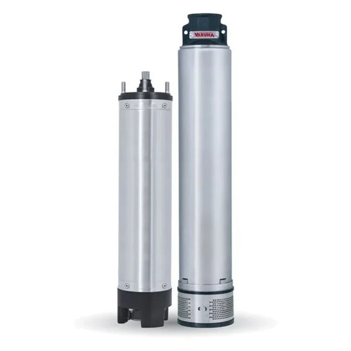 Varuna V4 Series 4" Stainless Steel Multi-Stage Borewell Submersible Pump Set | High-Head 200m Deep-Well Water Pump with Sand-Resistant Noryl Impellers