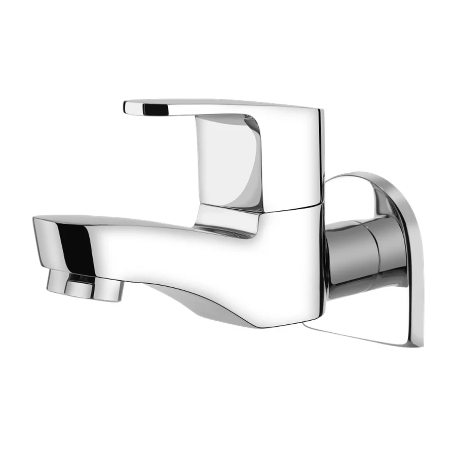 TOYO EM-51202 Long Body Bib Cock - 3/4 Inch, Classic Style, Premium Brass, CP Chrome Finish