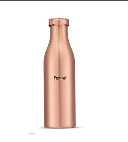 Prestige Copper Bottle TCB01 99530 | Pure Copper Construction | Leak Proof Silicone Seal | Smooth Glossy Finish | Brown