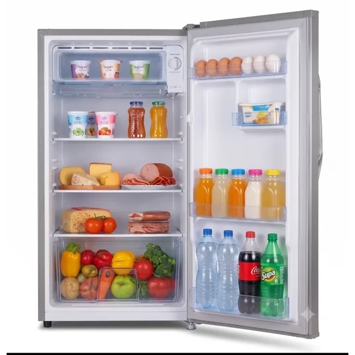Yasuda 180L Single Door Refrigerator | Premium Brushline Silver PCM Finish with A++ Energy Saving Matrix & Integrated Lock System | YSDS180SH