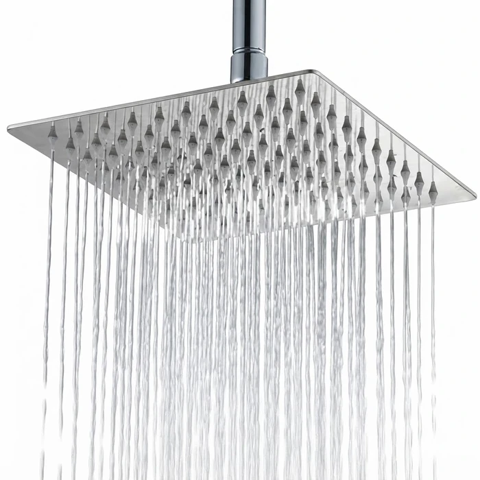 TOYO Ultrathin Square SS 304 Rain Shower Head in Mirror Chrome Finish (4", 6", 8", 12")