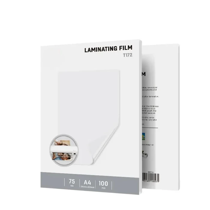 Deli ET172 Premium A4 Thermal Laminator Pouches | 70-75 Micron Crystal Clear Document Protection Film | 100-Piece Box Pack (21.6 x 30.3 cm)