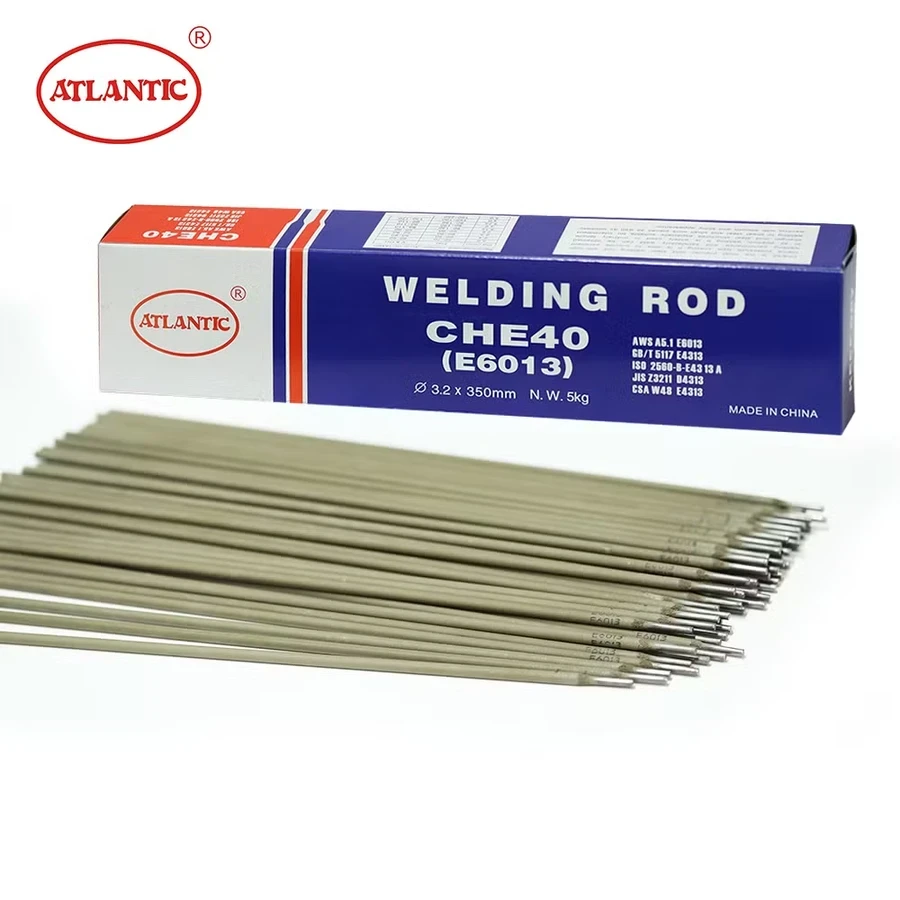 Atlantic E6013 Mild Steel Welding Rods | 2.5mm, 3.2mm, 4.0mm Sizes | All-Position Rutile Coated Electrodes | Smooth Arc and Easy Slag Removal for High-Quality Steel Fabrication