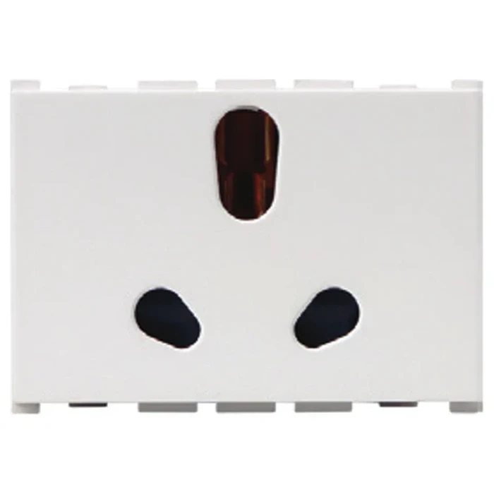 Panasonic 3M Twin Modular Socket 20A/10A (16/6A) | Flame-Retardant Polycarbonate | WIPM 1253