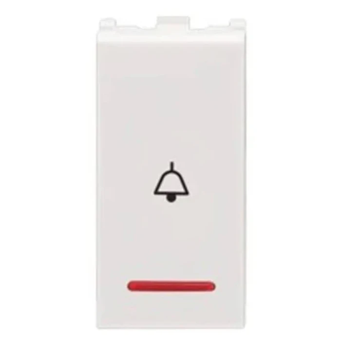 Panasonic 10A 1M Bell Push Switch with Indicator | Flame-Retardant Polycarbonate | WIPM51119