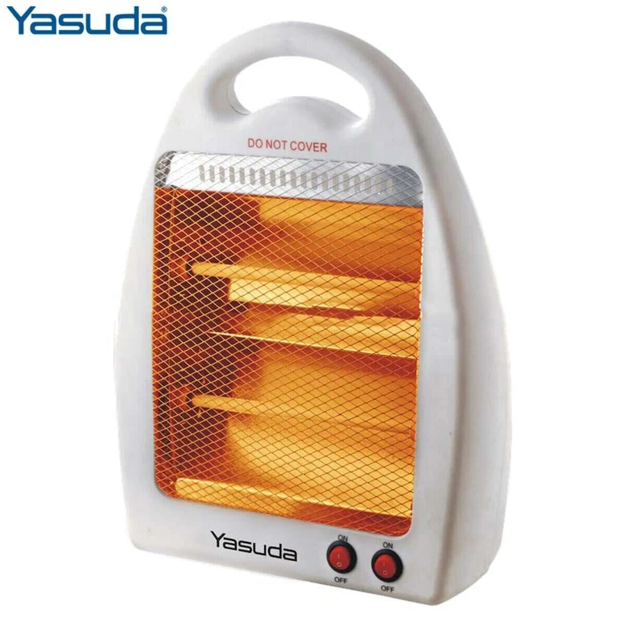 Yasuda YS-H183 Halogen Heater - 400W/800W (2 Settings), Wide Angle Oscillating, Safety Tip-Over Switch & Tilt Prevention