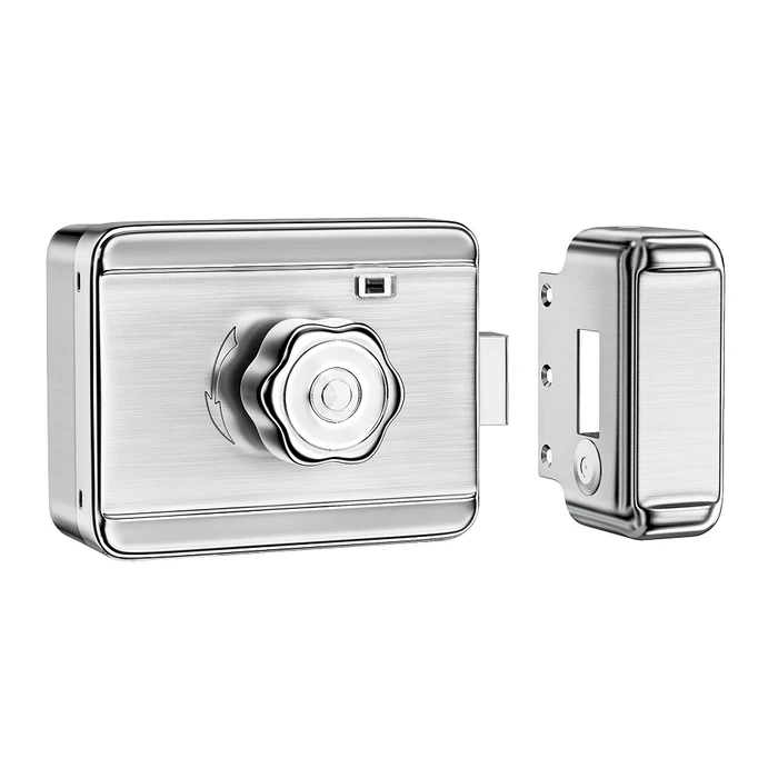 UNV OEA-TL12 Electric Motor Lock | High-Torque Smart Motorized Deadbolt | Uniview DC12V Fail-Secure Intelligent Rim Lock for Wooden, Metal & Perimeter Gates