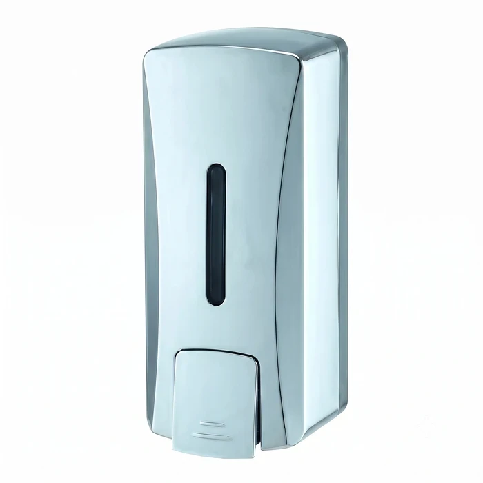 Toyo Commercial Wall-Mounted Manual Liquid Soap Dispenser with Polished Chrome Finish & 1000ml Capacity | TOYO-1625
