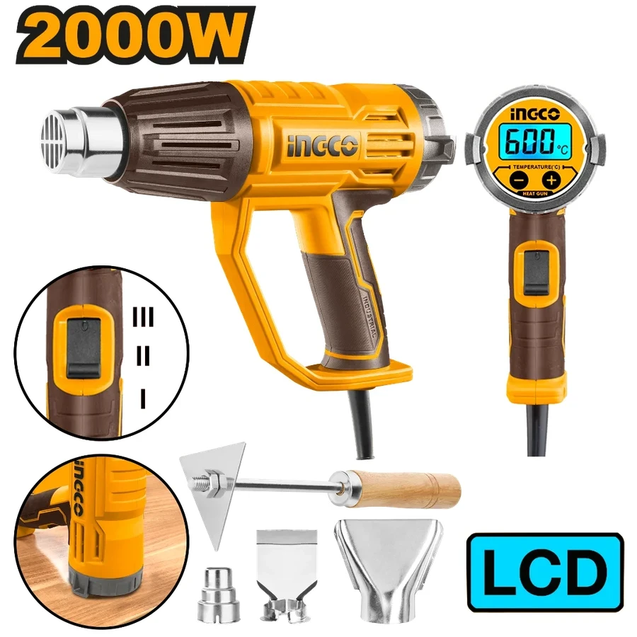 Heat Gun with LCD Display | HG200058 | 2000W | Digital Precision Thermal System