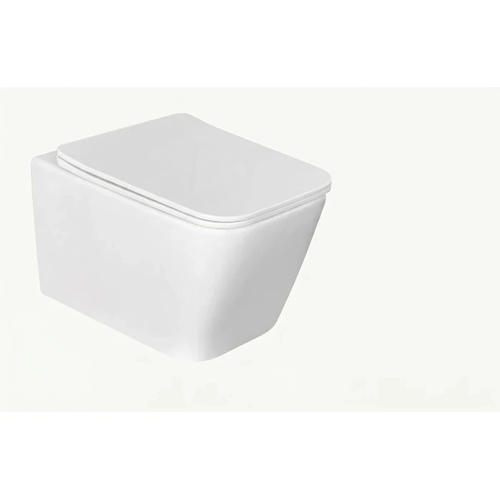 Toyo 22111 Blind Installation Wall Hung WC | 2D Fully Rimless Floating Water Closet | UF Soft Close & Scratch Resistant Seat Cover | 515x360x355mm