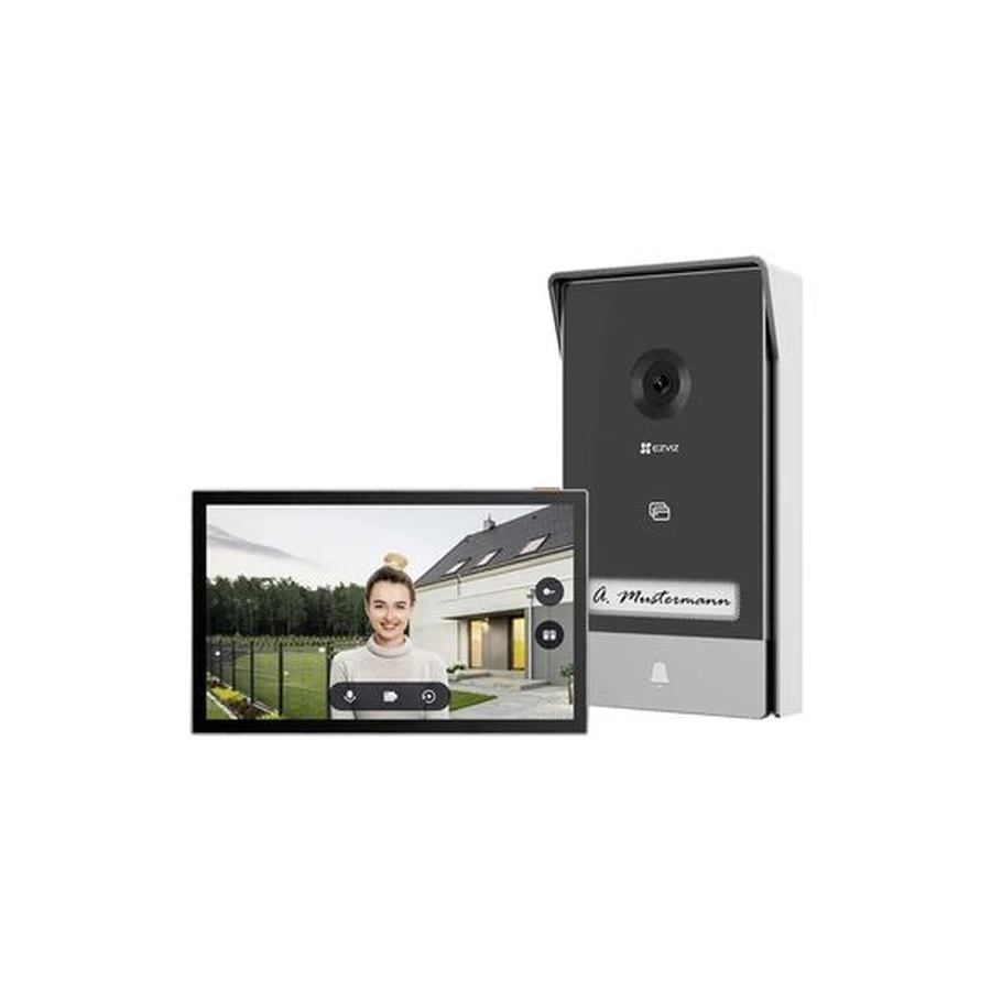 EZVIZ HP7 Wired Video Door Intercom System - 3MP Outdoor Panel, 7" Touch Screen, RFID & Remote Unlock (CS-HP7-R101-1W2TFC)