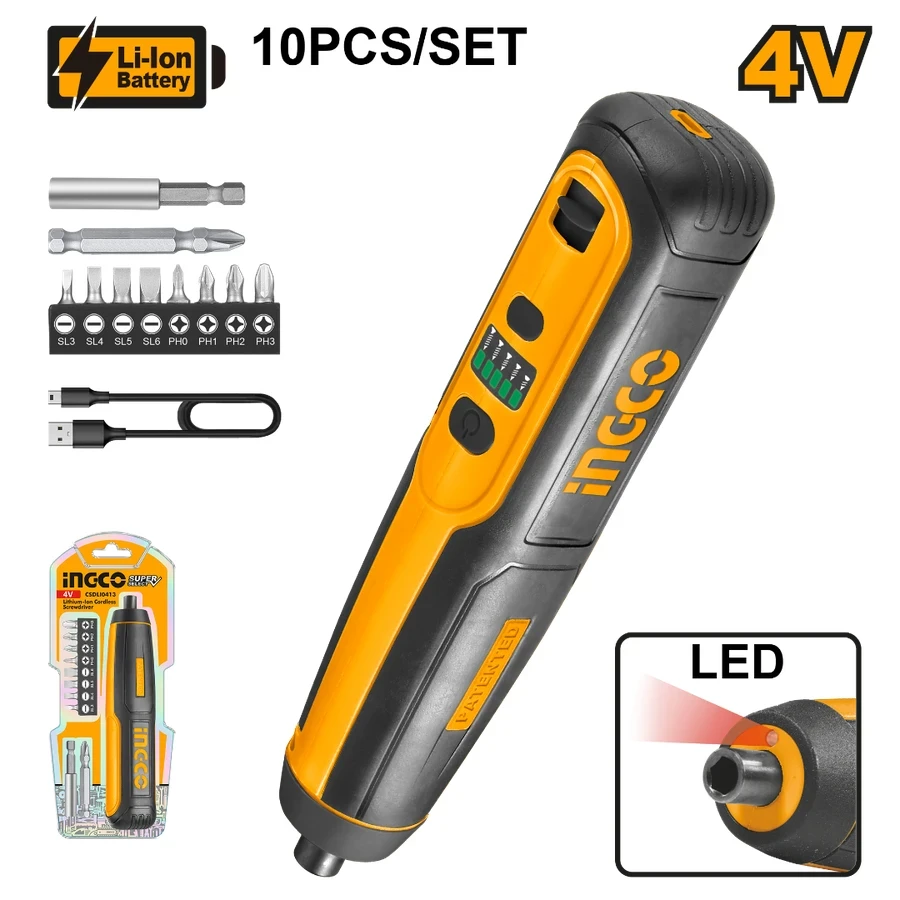 Lithium-Ion Cordless Screwdriver | CSDLI0413 | 4V Max | High-Torque Precision Driver