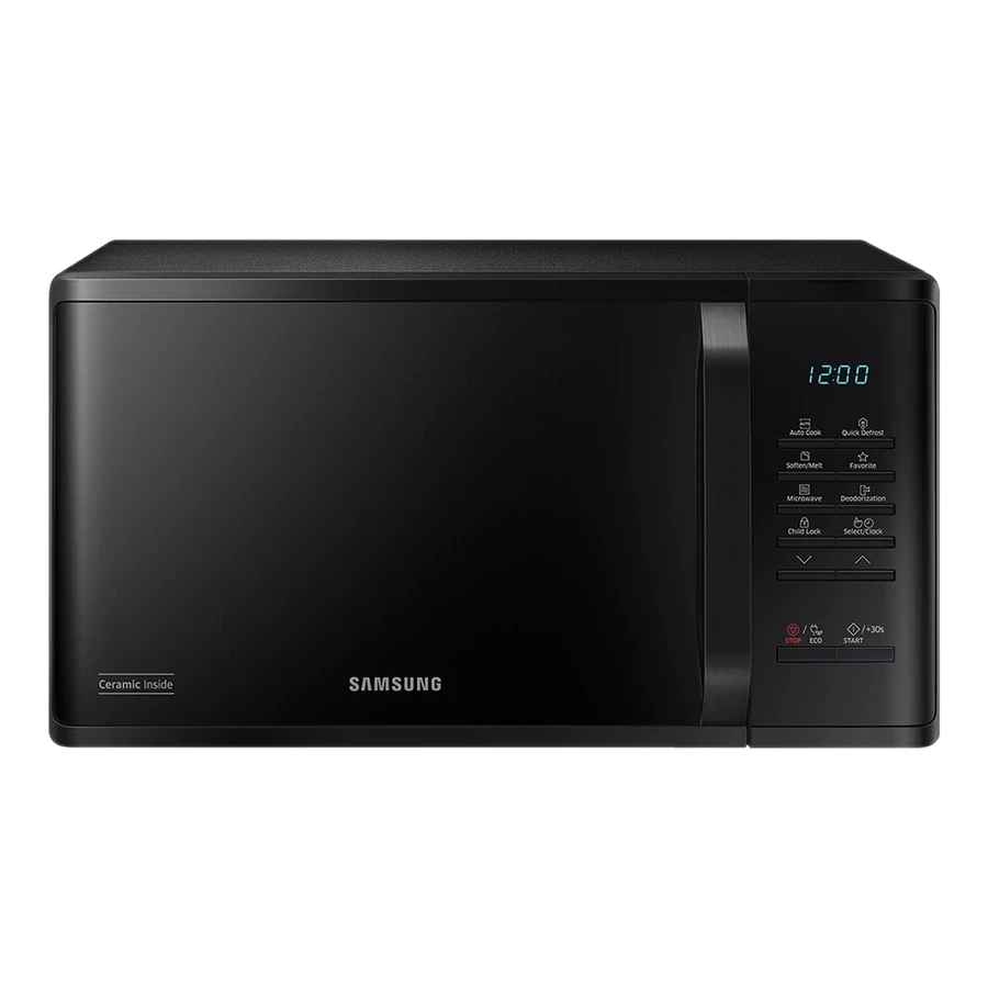 Samsung 23 Litre Solo Microwave Oven | Ceramic Enamel Cavity | Quick Defrost & Various Auto Cook Menus | ECO Mode Power Saving | MS23A3513AK/IM